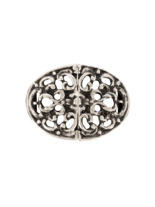 Schürzenschließe oval altsilber ~ altsilber
