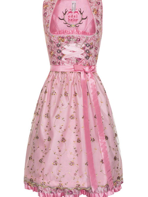 Mini Dirndl 60cm altrosa-geblümt Agathe 130859 ~ 34