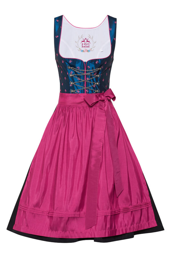 Mini Dirndl 60cm dunkelblau-pink Doreen 132508 ~ 34