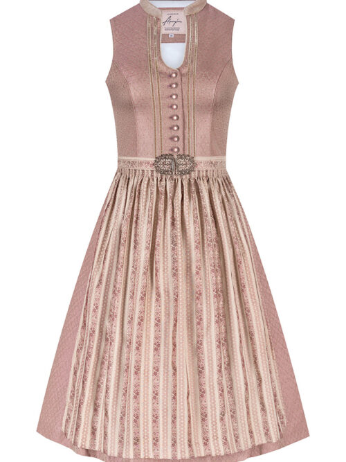 Midi Dirndl 65 cm altrosa beige Denise 010929 ~ 32