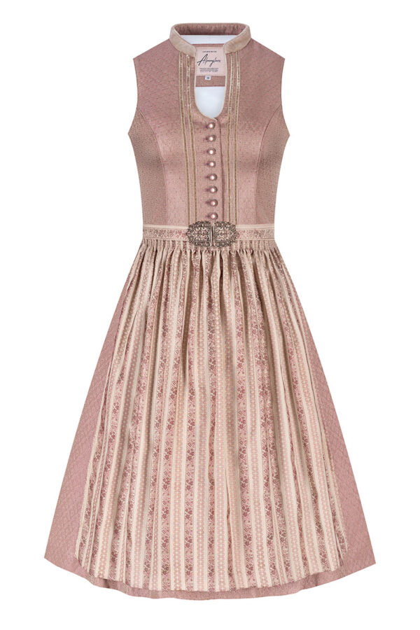 Midi Dirndl 65 cm altrosa beige Denise 010929 ~ 32