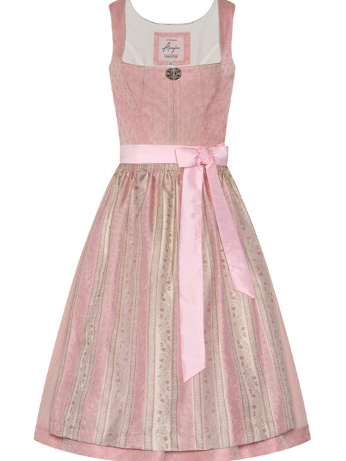 Midi Dirndl 65 cm altrosa creme Sina 014679 ~ 32