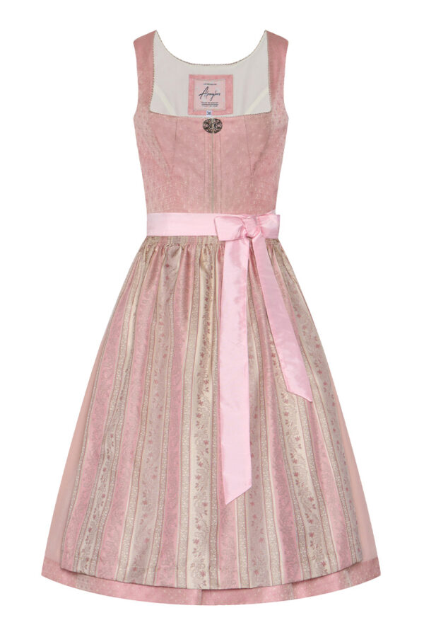 Midi Dirndl 65 cm altrosa creme Sina 014679 ~ 46