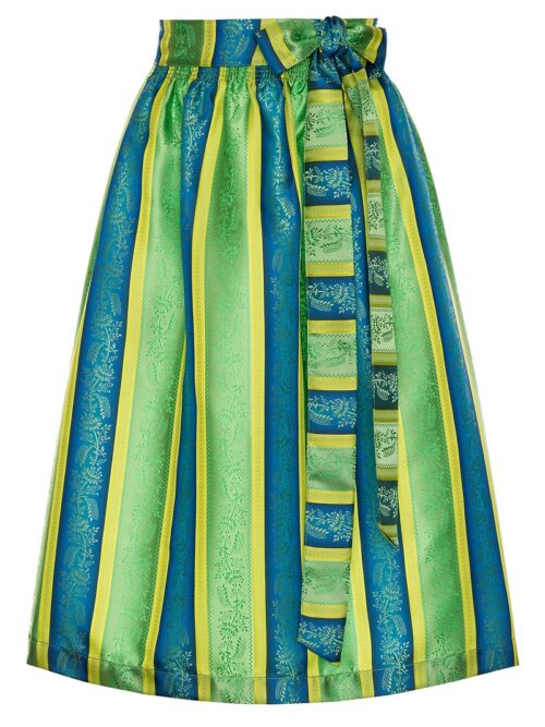 Dirndlschürze midi 70cm grün-blau-gelb Gusti 129890 ~ L