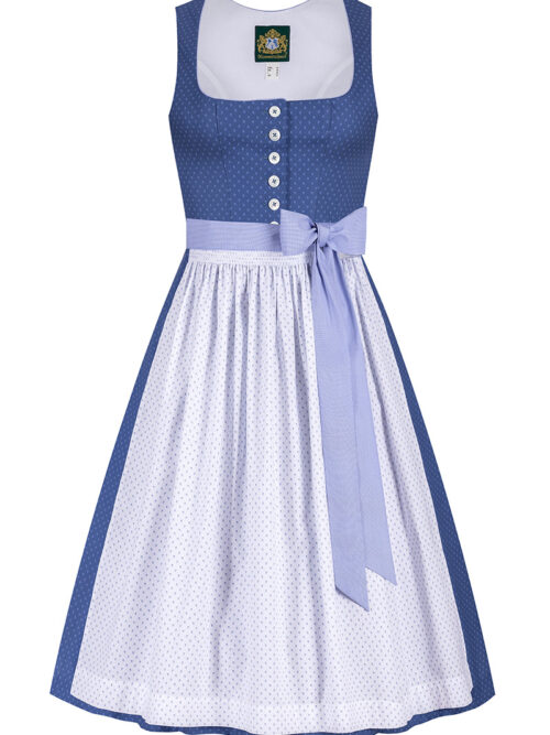 Midi Dirndl 70 cm blau weiß Pillersee 010528 ~ 32