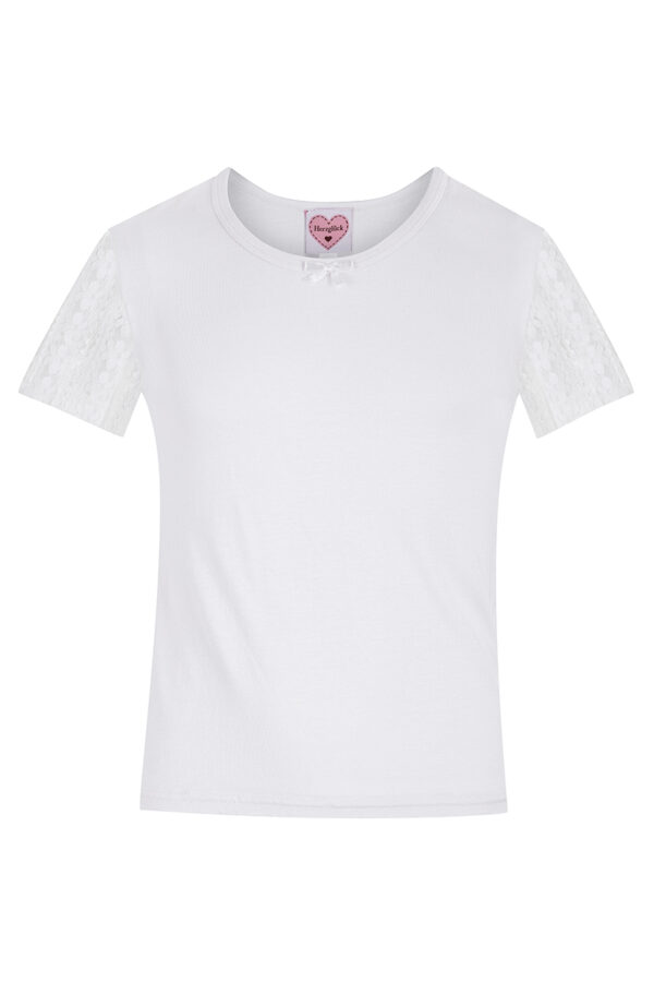 Kinder Dirndlbluse weiß Stretch Marie 014806 ~ 92