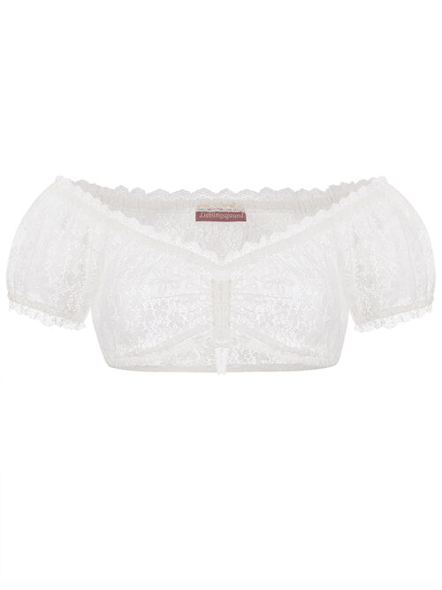 Dirndlbluse Spitze creme Stretch Nicole 014001 ~ 30