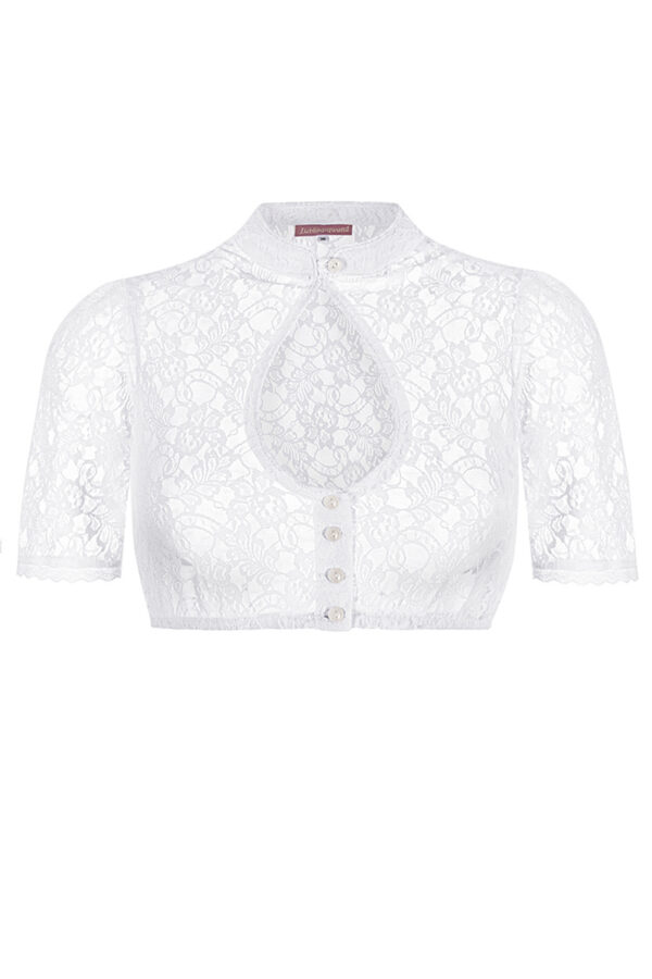 Dirndlbluse Spitze weiß Belinda 011108 ~ 36