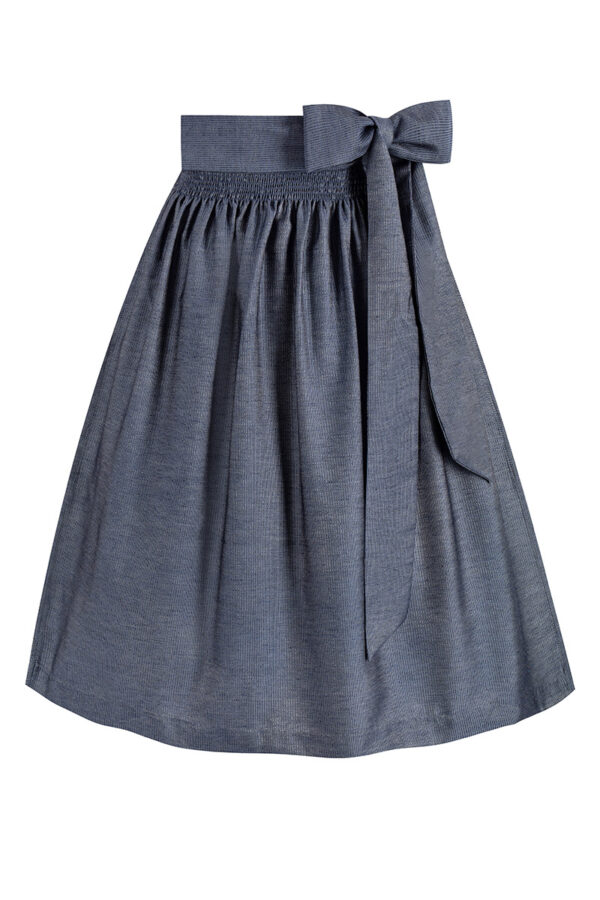 Dirndlschürze midi 65 cm rauchblau Chloe 016584 ~ XL