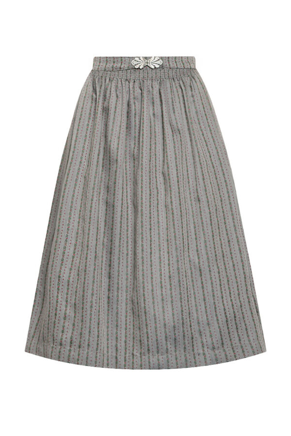 Dirndlschürze midi 70 cm grau grün gemustert 012601 ~ XL