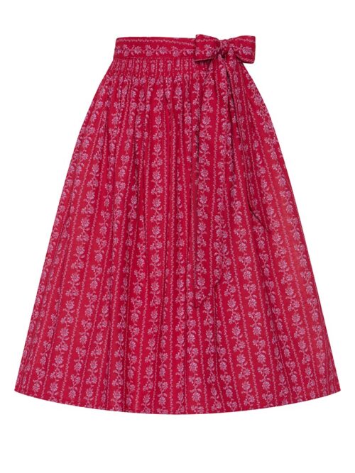 Dirndlschürze midi 70 cm rot gemustert Elisa 013964 ~ L