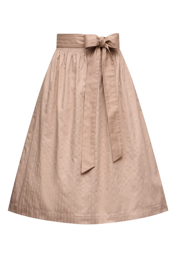 Dirndlschürze midi 70 cm taupe gestreift Nelly 013773 ~ XL