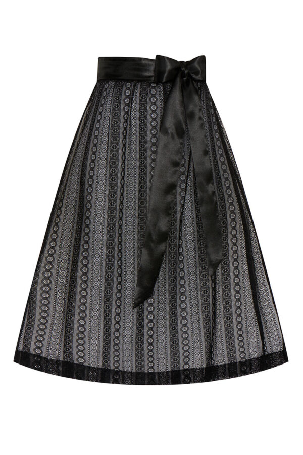Dirndlschürze Spitze midi 65 cm schwarz Clara 013139 ~ XL