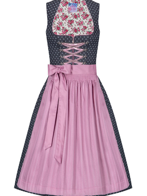 Mini Dirndl 60cm anthrazit altrosa Nicol 004679 ~ 32