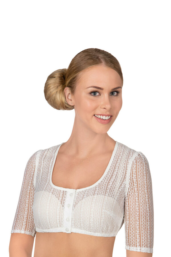 Dirndlbluse creme Candia 003583 ~ 30