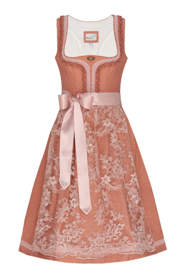 Midi Dirndl 65cm koralle altrosa Adriana 006174 ~ 44