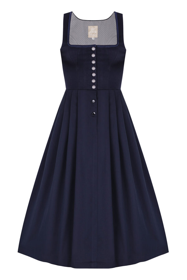 Dirndl lang 80 cm Gastro dunkelblau Britta 010944 ~ 52