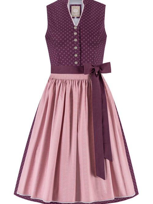 Midi Dirndl 65 cm beere altrosa Luise 010971 ~ 32