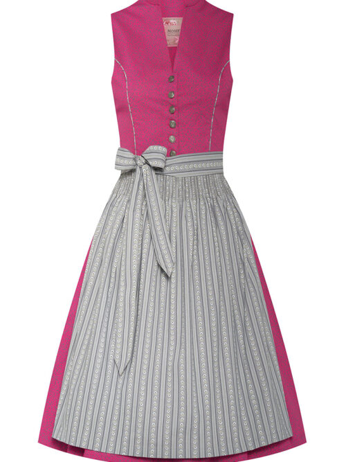 Midi Dirndl 65 cm beere grau Matilda 007858 ~ 32