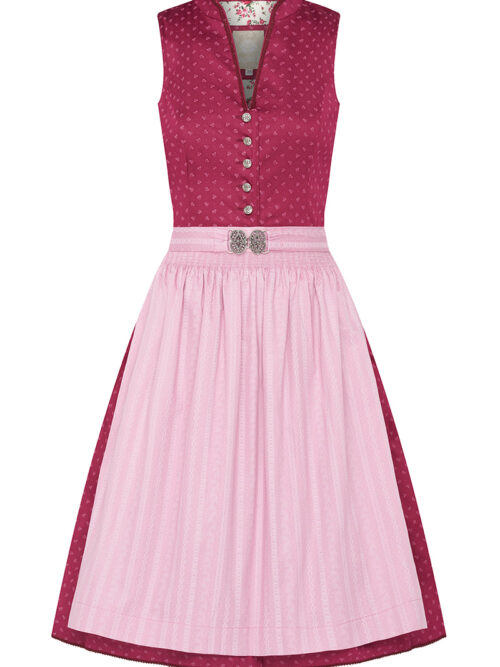 Midi Dirndl 65 cm dunkelrot altrosa Agnes 007356 ~ 30