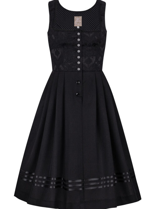 Midi Dirndl 65 cm Gastro schwarz Britta 010941 ~ 36