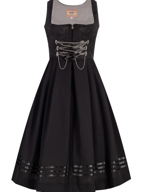 Midi Dirndl 65 cm Gastro schwarz Britta 010942 ~ 36