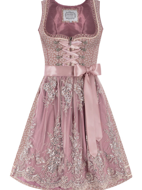 Mini Dirndl 60 cm rosenholz taupe Sophie 013942 ~ 38