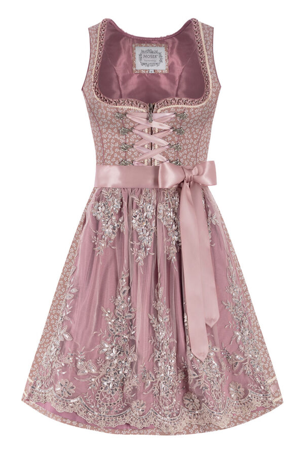 Mini Dirndl 60 cm rosenholz taupe Sophie 013942 ~ 38