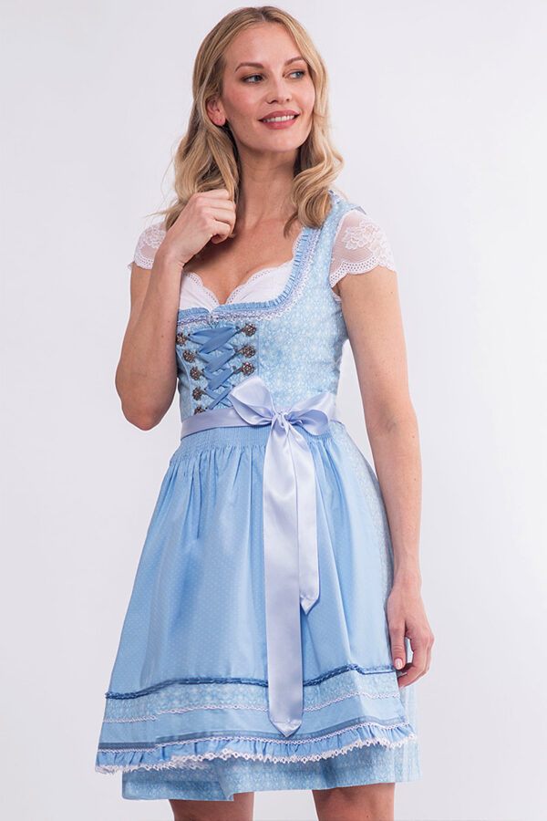 Mini Dirndl 55 cm hellblau Leonie 014962 ~ 32