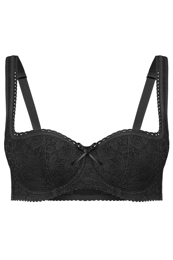 Dirndl BH Push-Up schwarz mit Spitze 005403 ~ 70E