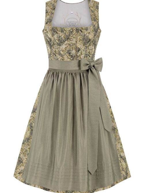 Dirndl in Leinenoptik (70 cm) ~ 40 ~ salbei