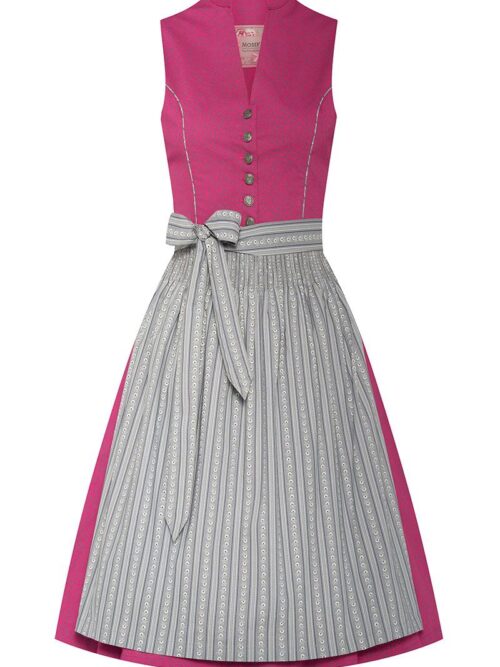 Midi Dirndl 65 cm beere grau Matilda 007858 ~ 32
