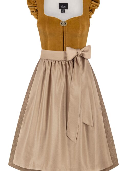 Dirndl TAMI (70 cm) ~ 34 ~ curry, taupe