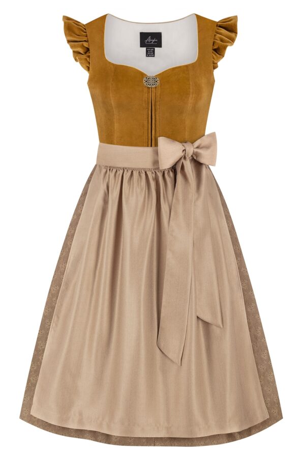 Dirndl TAMI (70 cm) ~ 34 ~ curry, taupe