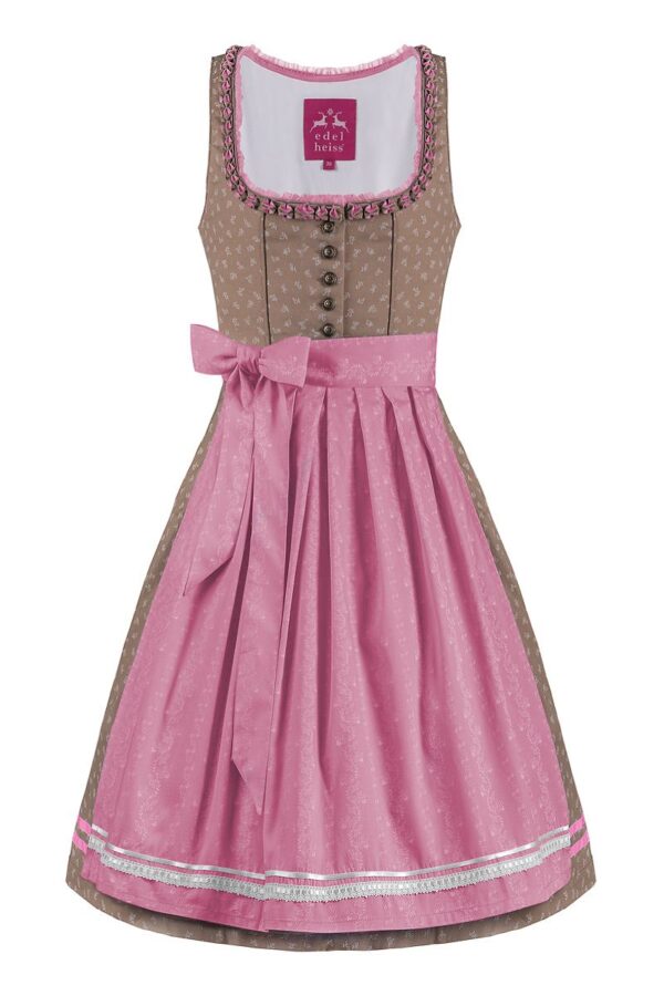 Mini Dirndl 60cm taupe rosa Elinore 004126 ~ 40