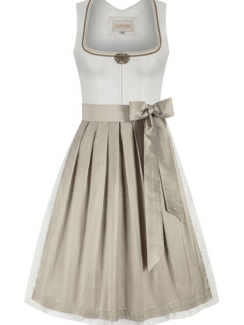 Brautdirndl midi 70 cm creme champagner Murielle 016104 ~ 38
