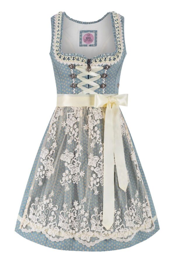 Mini Dirndl 60 cm hellblau creme Daria 014455 ~ 38