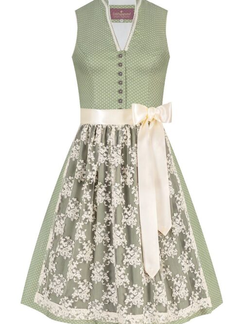 Mini Dirndl 60 cm hellgrün creme Liora 010192 ~ 32