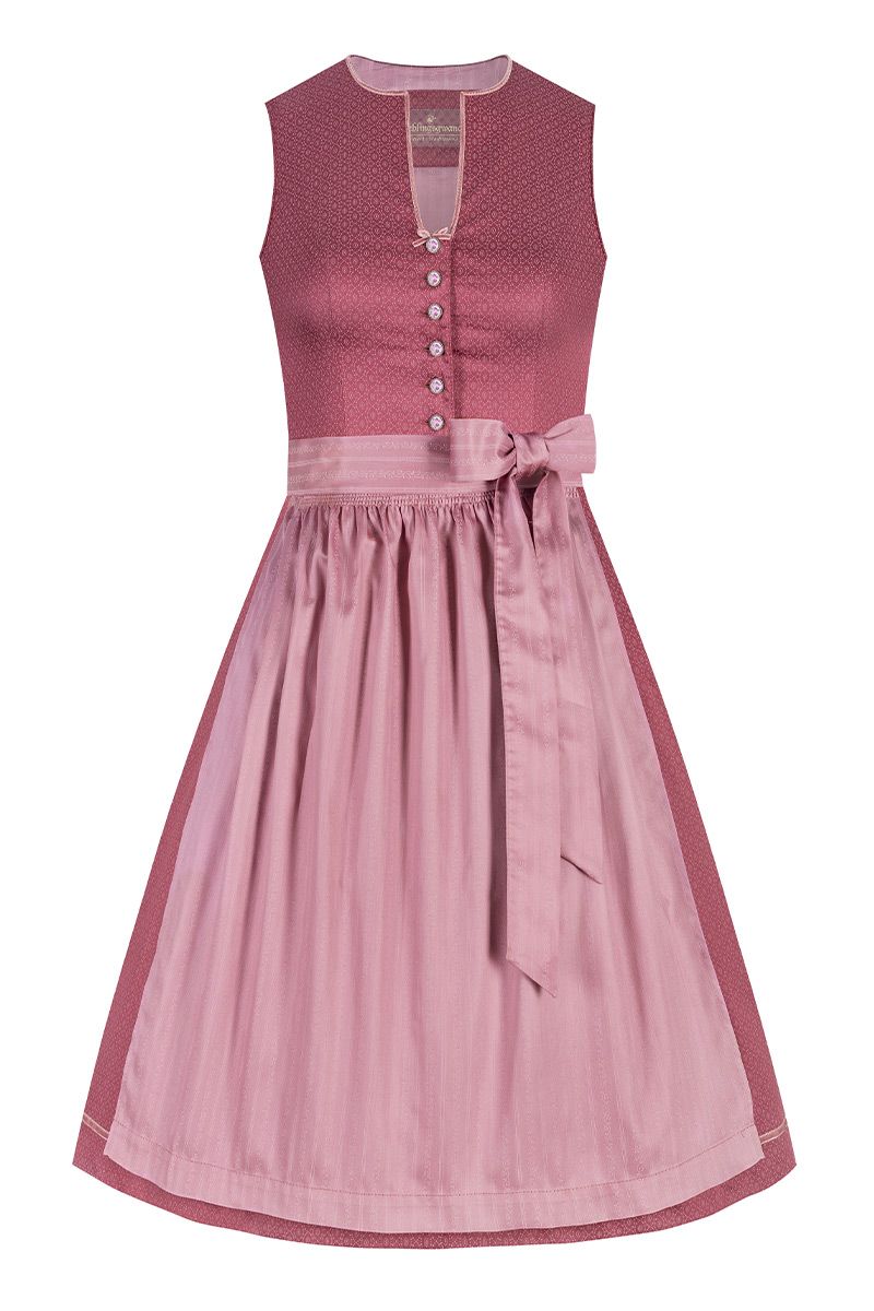 Midi Dirndl 65 cm rosenholz altrosa Julie 009990 ~ 32