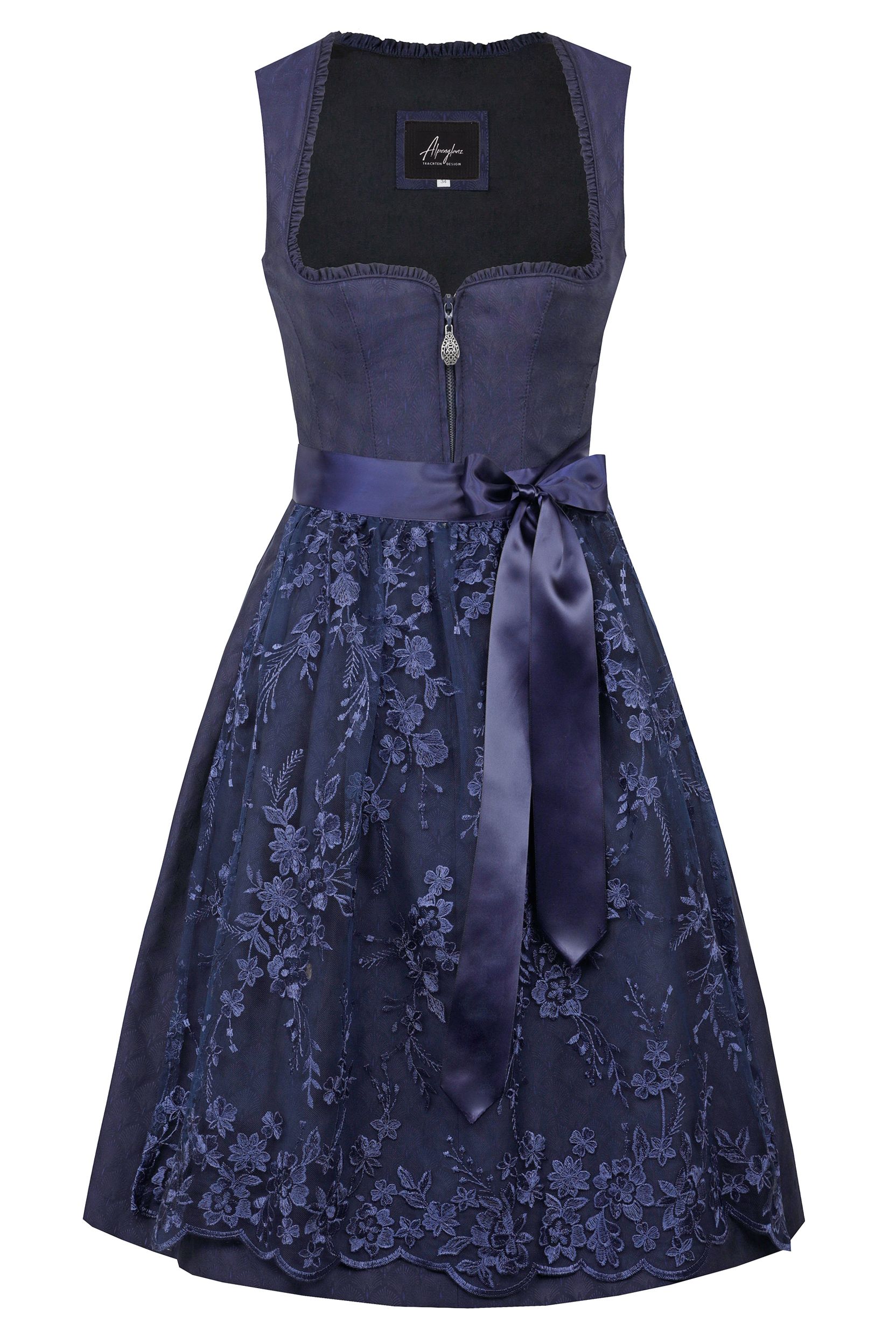 Dirndl MINTRACHING (60 cm) ~ 38 ~ dunkelblau