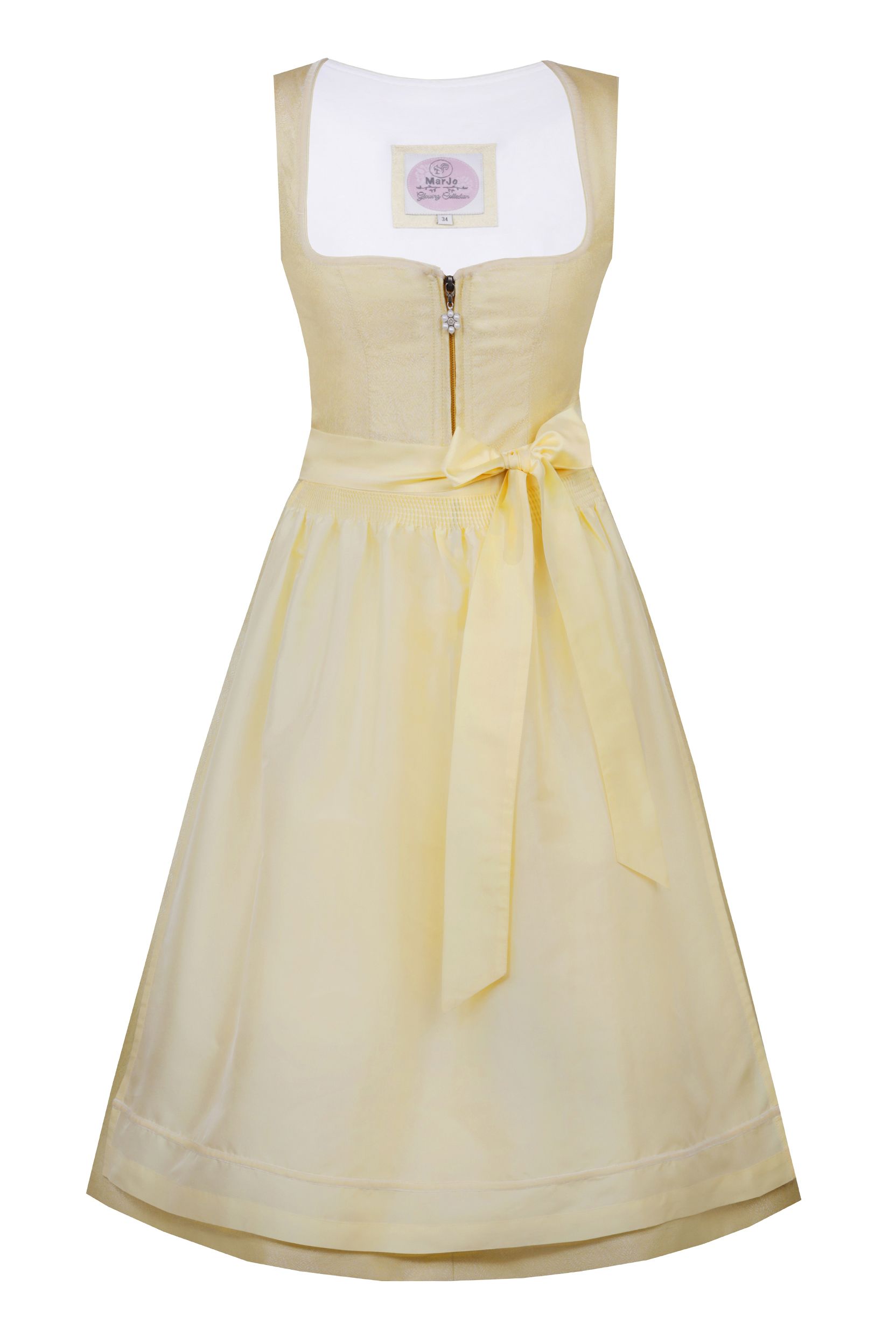 Dirndl HOHENAU (70 cm) zitrone ~ gelb ~ 38